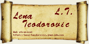 Lena Teodorović vizit kartica